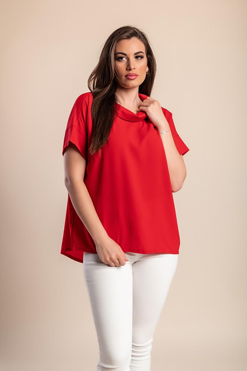 Blusa taglie forti a maniche corte
