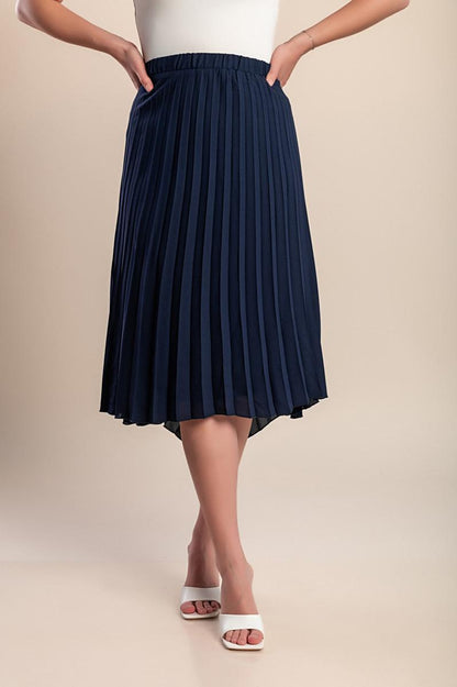Plisowana spódnica midi plus size