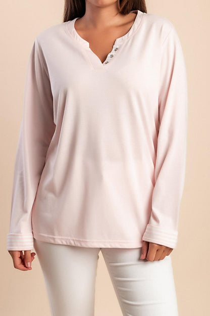 Top a maniche lunghe taglie forti