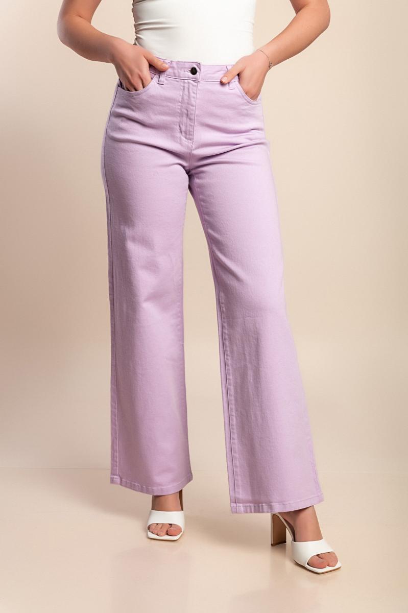 Pantaloni in cotone a vita alta