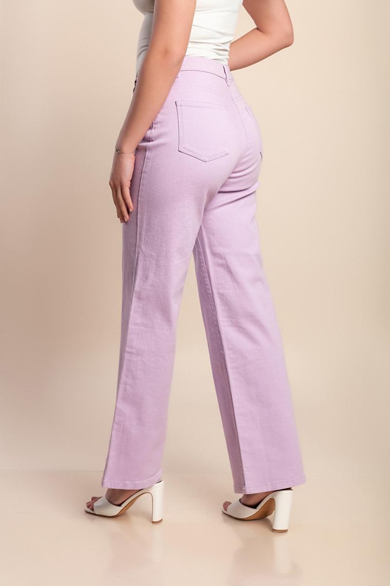 Pantaloni in cotone a vita alta