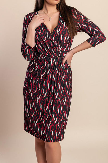 Vestido midi com estampado