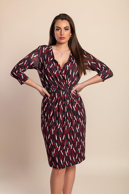 Vestido midi com estampado