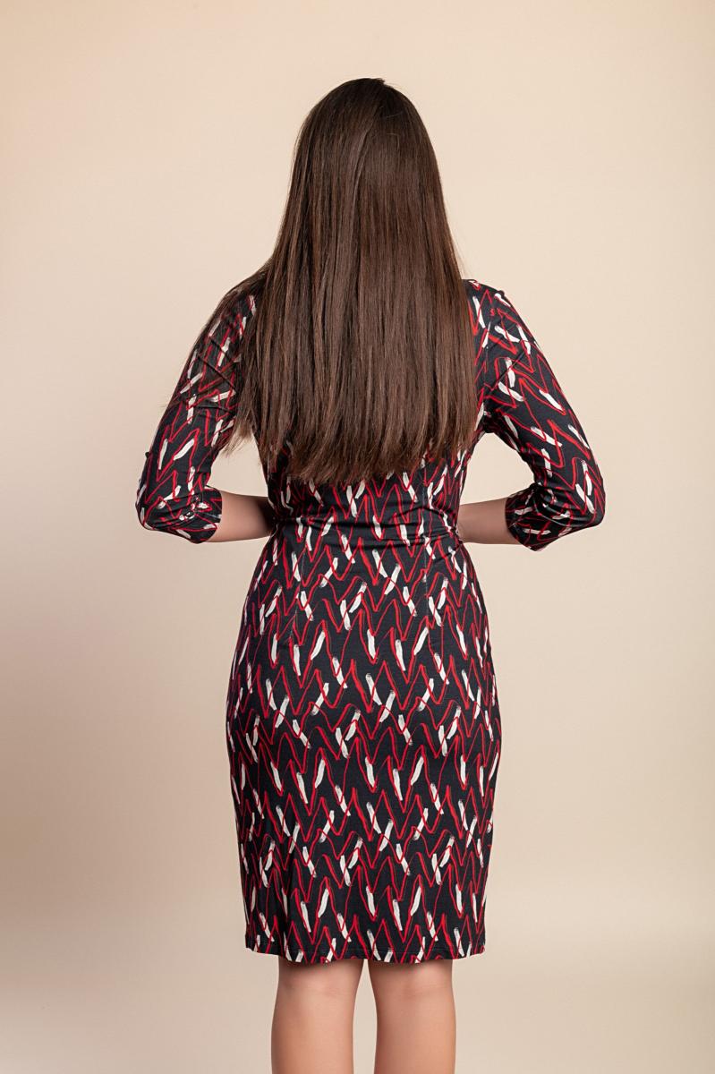 Vestido midi com estampado