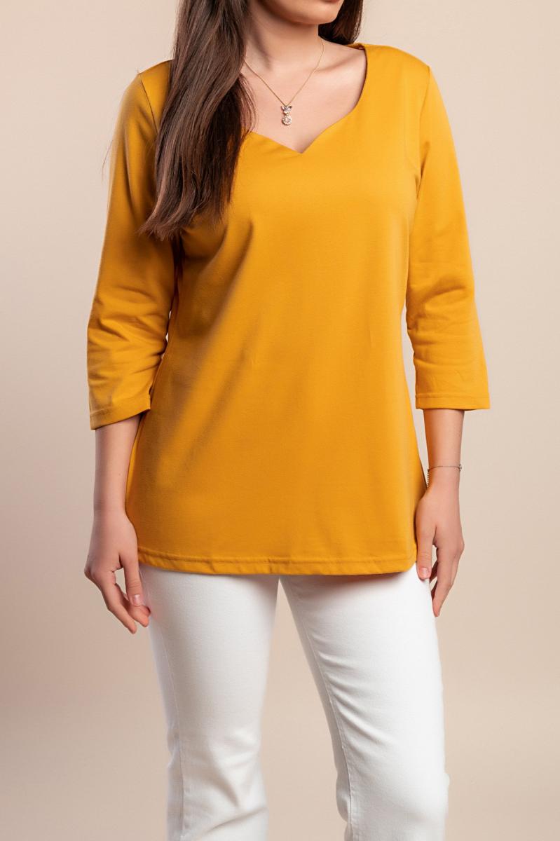 Camisa de tamanho grande com manga 3/4