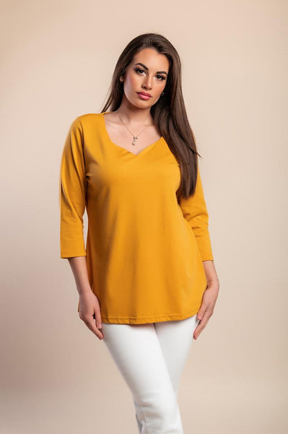 Camisa de tamanho grande com manga 3/4