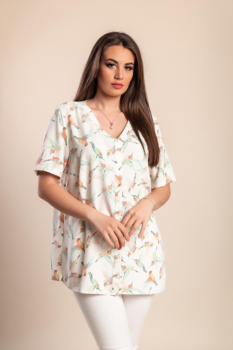 Bluzka plus size z nadrukiem
