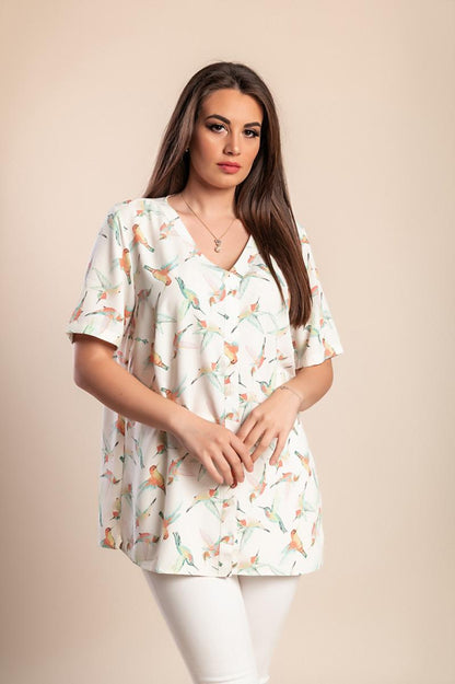 Bluzka plus size z nadrukiem
