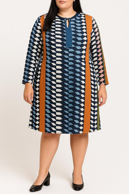Sukienka plus size z nadrukiem