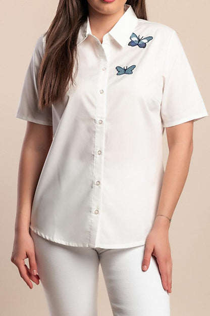 Koszula plus size z krótkim rękawem