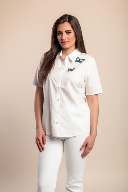 Koszula plus size z krótkim rękawem