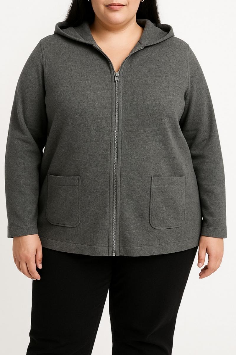 Chaqueta de talla grande con cremallera