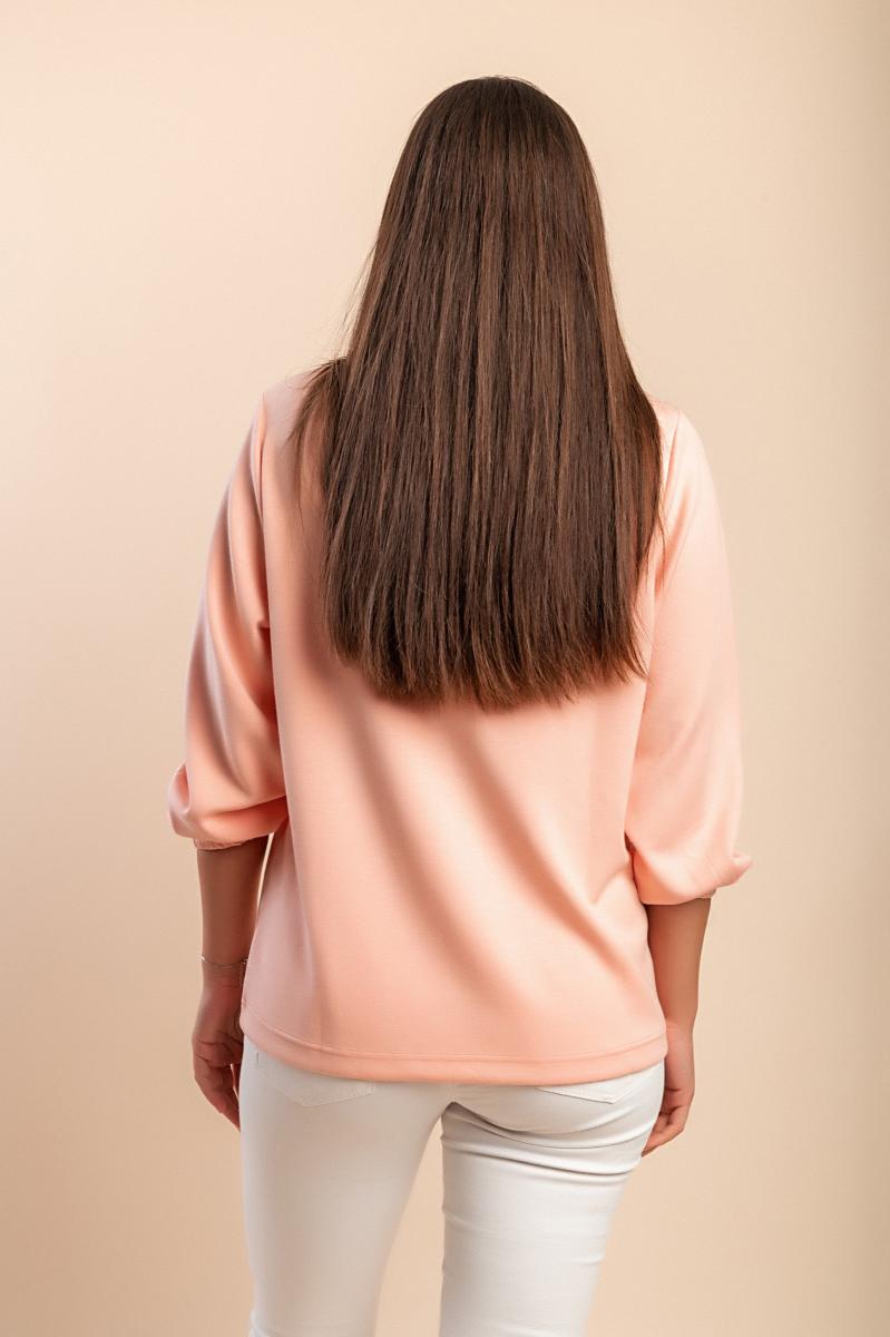 Plus size long-sleeved blouse