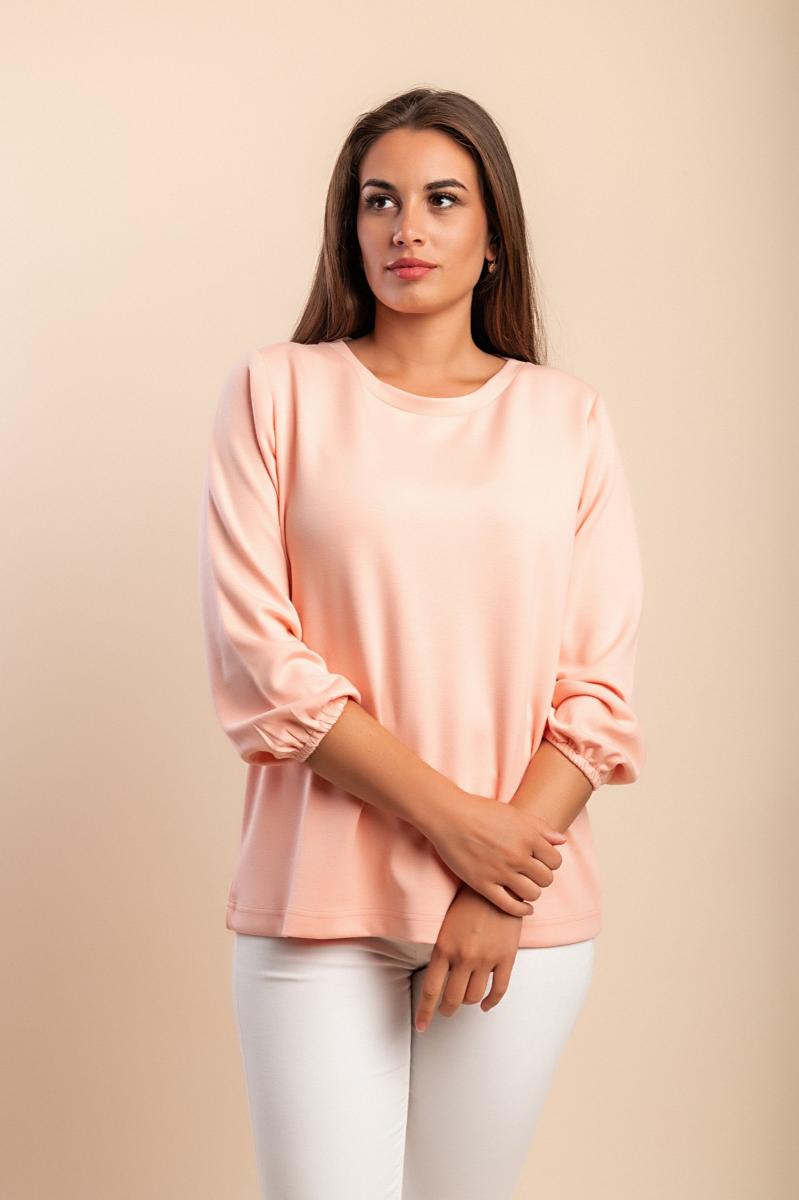 Plus size long-sleeved blouse
