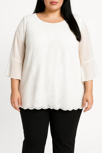Plus size button-up top