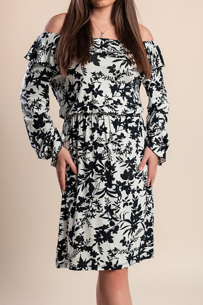 Midikleid in großen Größen mit Print