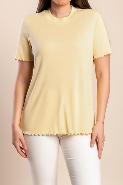 T-shirt com gola redonda