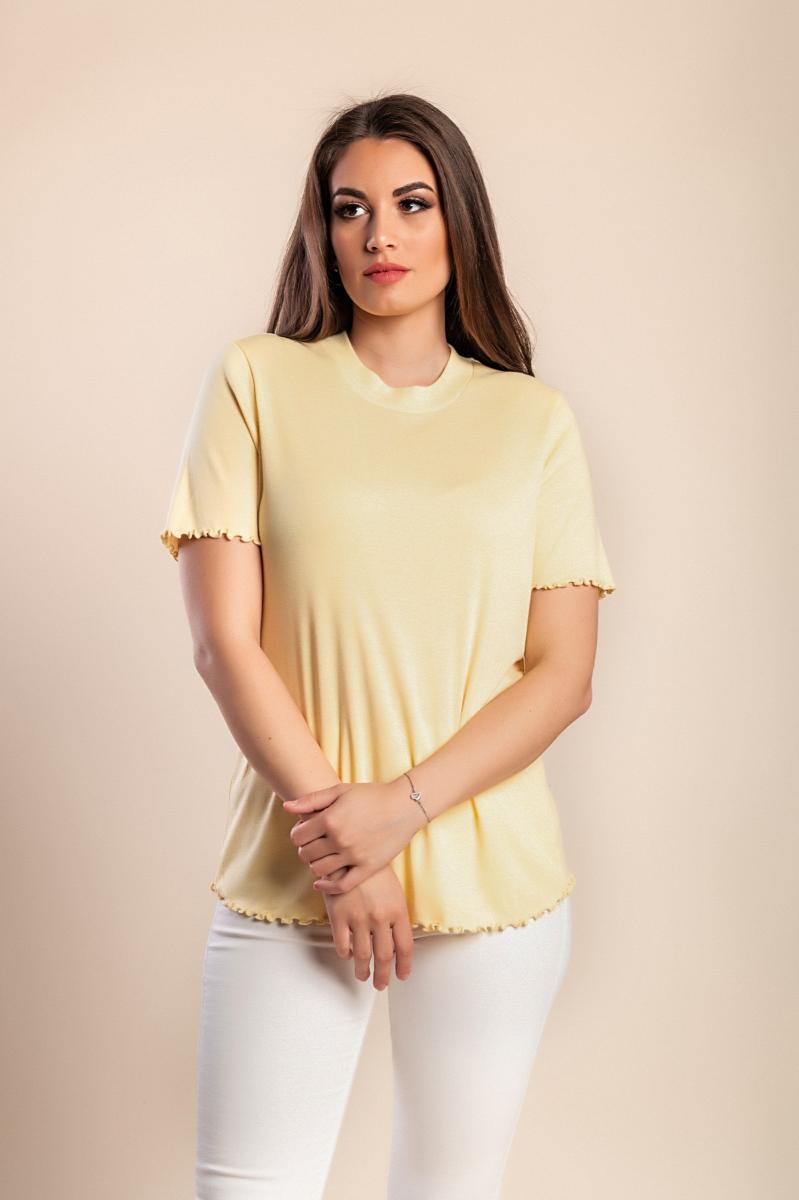 T-shirt com gola redonda