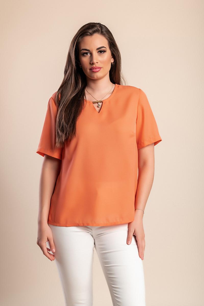 Blusa taglie forti a maniche corte