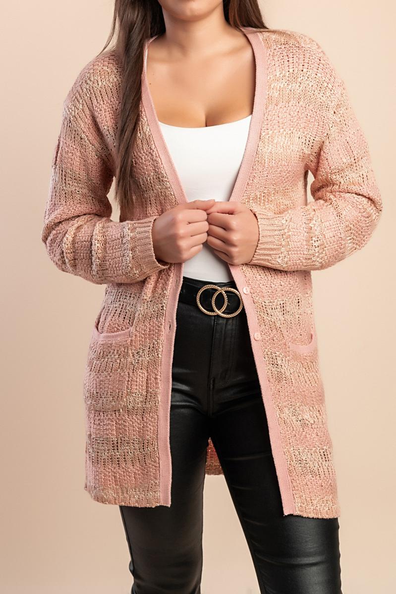 Plus size knitted cardigan