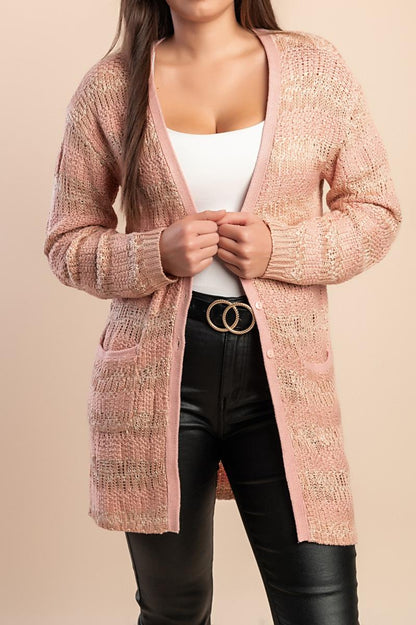 Plus size knitted cardigan