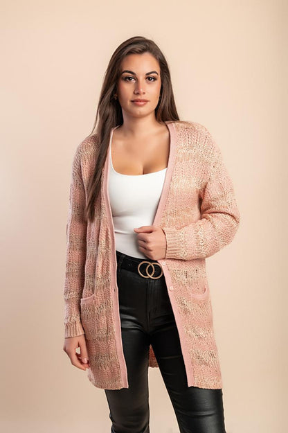 Plus size knitted cardigan