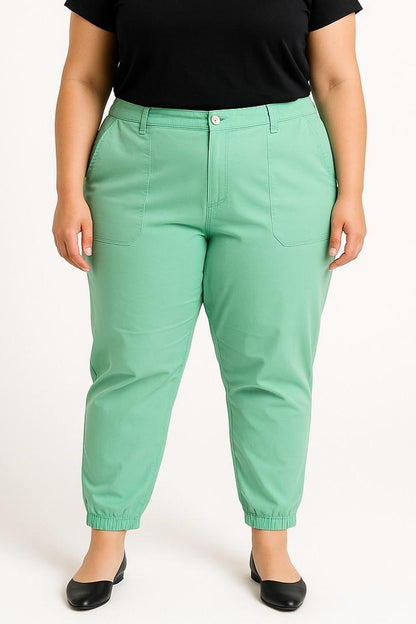Pantaloni di cotone taglie forti