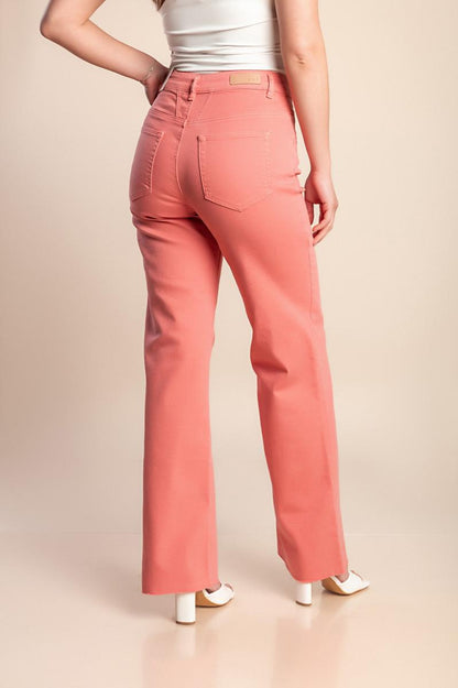Katoenen broek met hoge taille