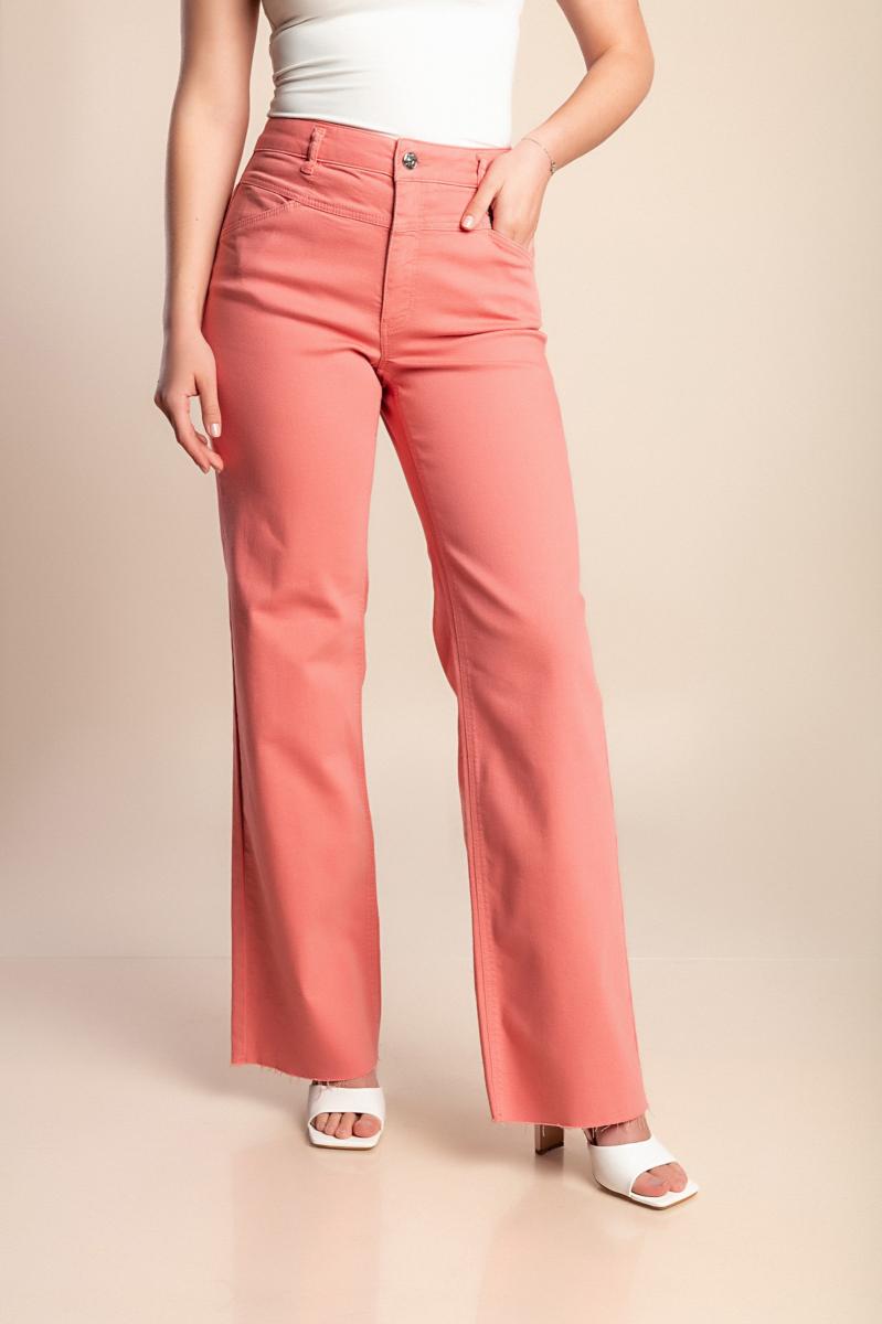 Katoenen broek met hoge taille