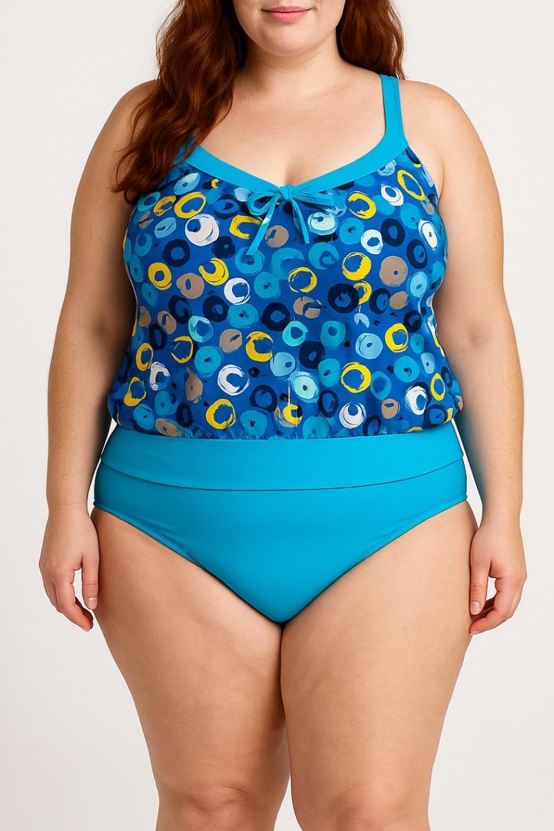 Plus size printed swimsuit