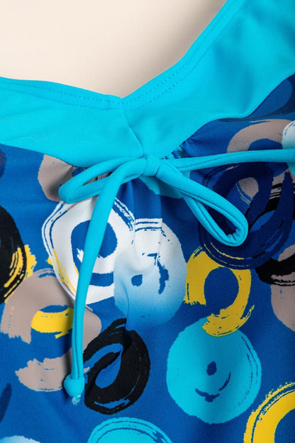 Plus size printed swimsuit