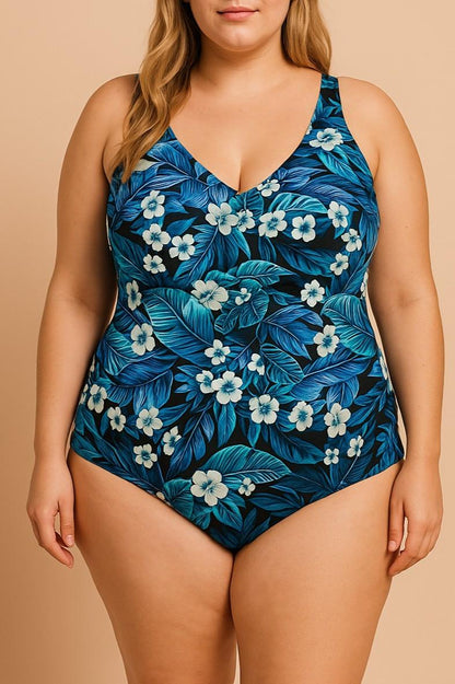 Costume da bagno stampato taglie forti