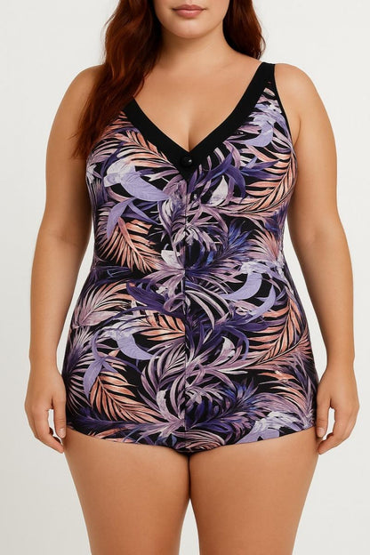 Costume da bagno stampato taglie forti