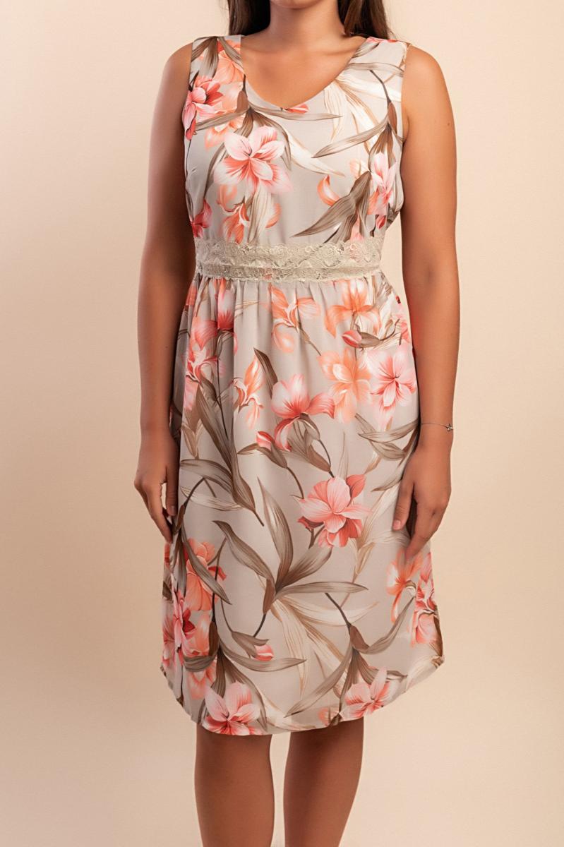 Plus size μίντι φόρεμα με print