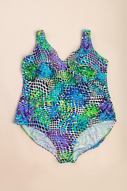Plus-Size-Badeanzug mit Print