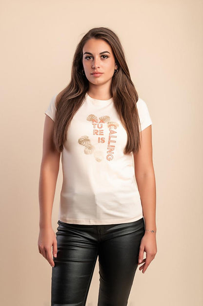 Cotton T-shirt with print