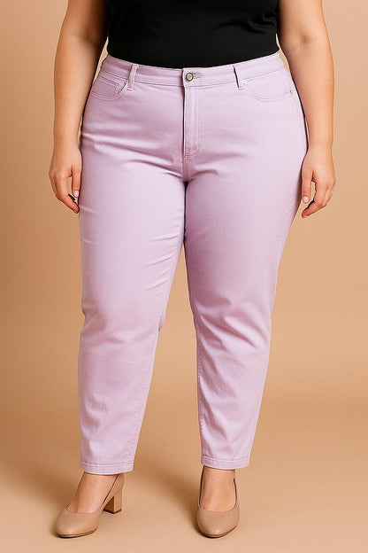 Bawełniane spodnie plus size