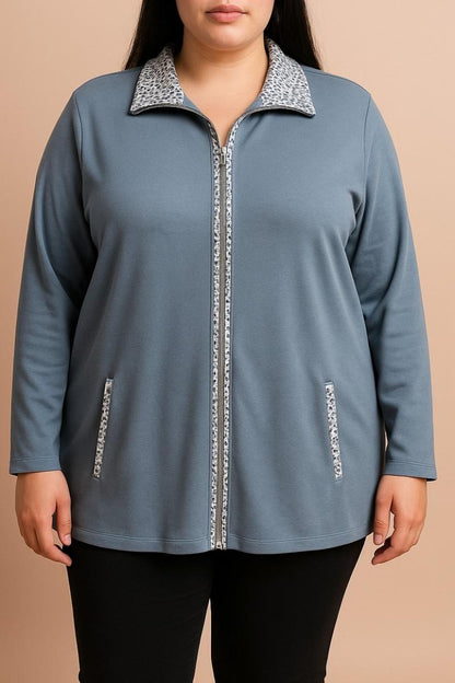 Plus size mikina na zips