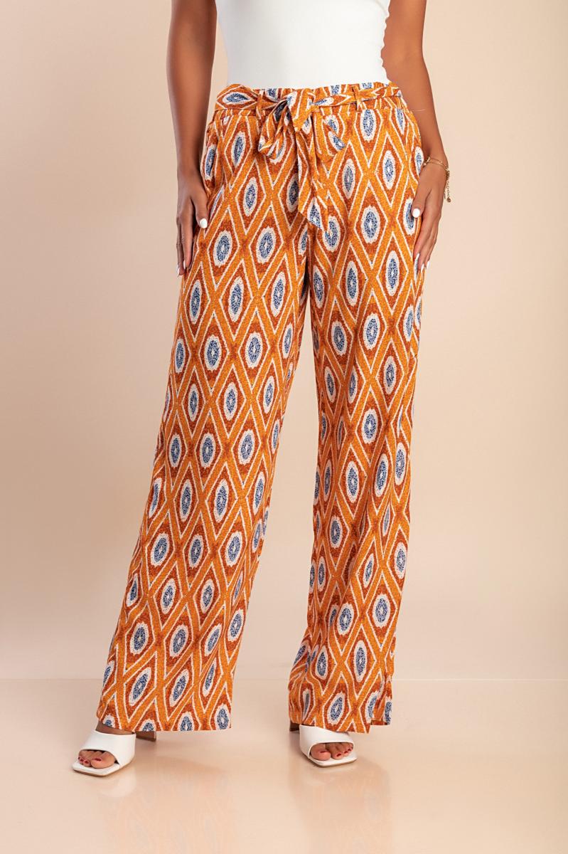 Spodnie plus size z printem