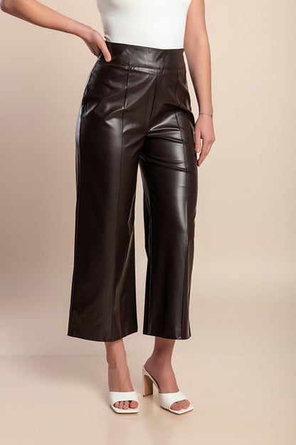 Pantaloni in pelle 7/8 taglie forti