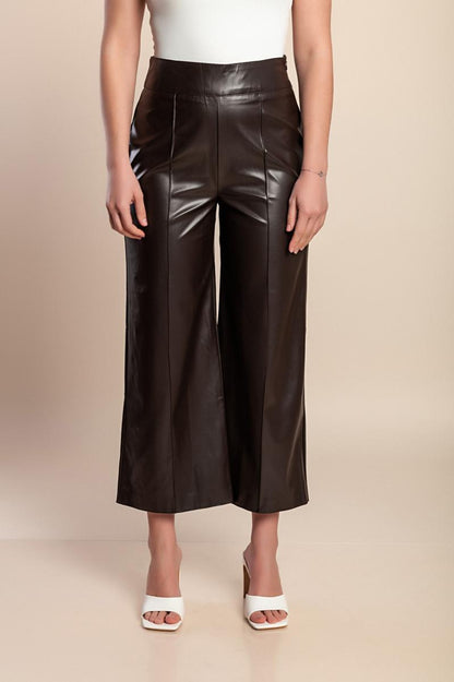 Pantaloni in pelle 7/8 taglie forti