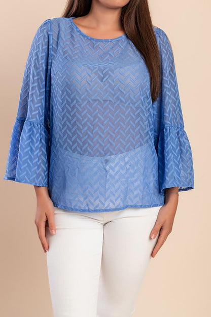 Semi-transparent blouse