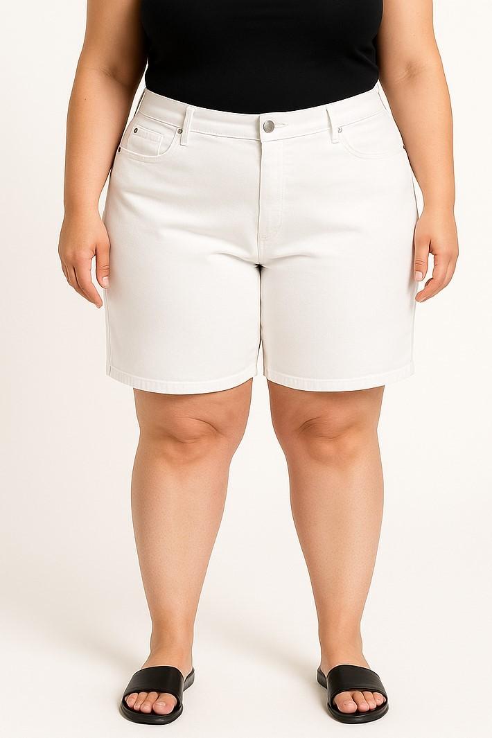 Plus size kratke pamučne hlačice