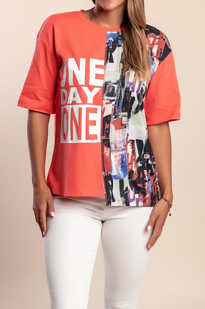 Katoenen T-shirt met print
