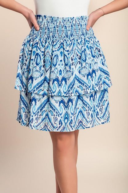 Printed mini skirt