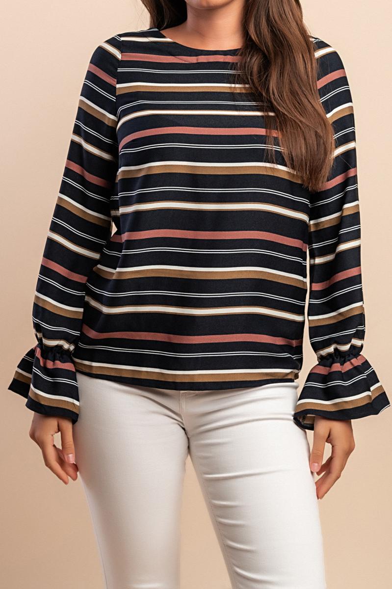 Striped Print Top