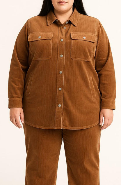 Kurtka plus size z imitacji aksamitu