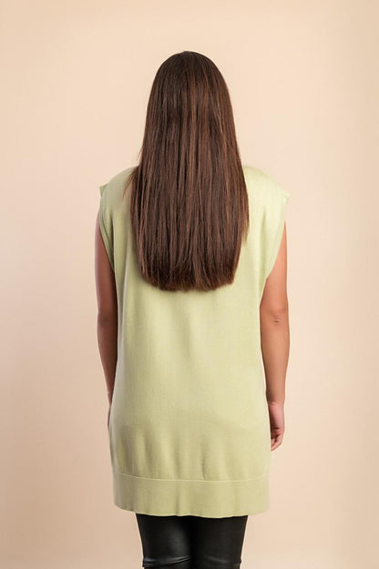 Top smanicato in maglia taglie forti