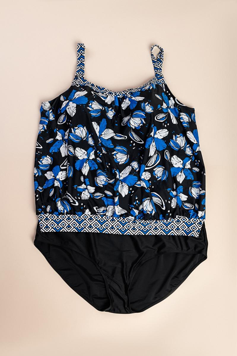 Plus size printed swimsuit
