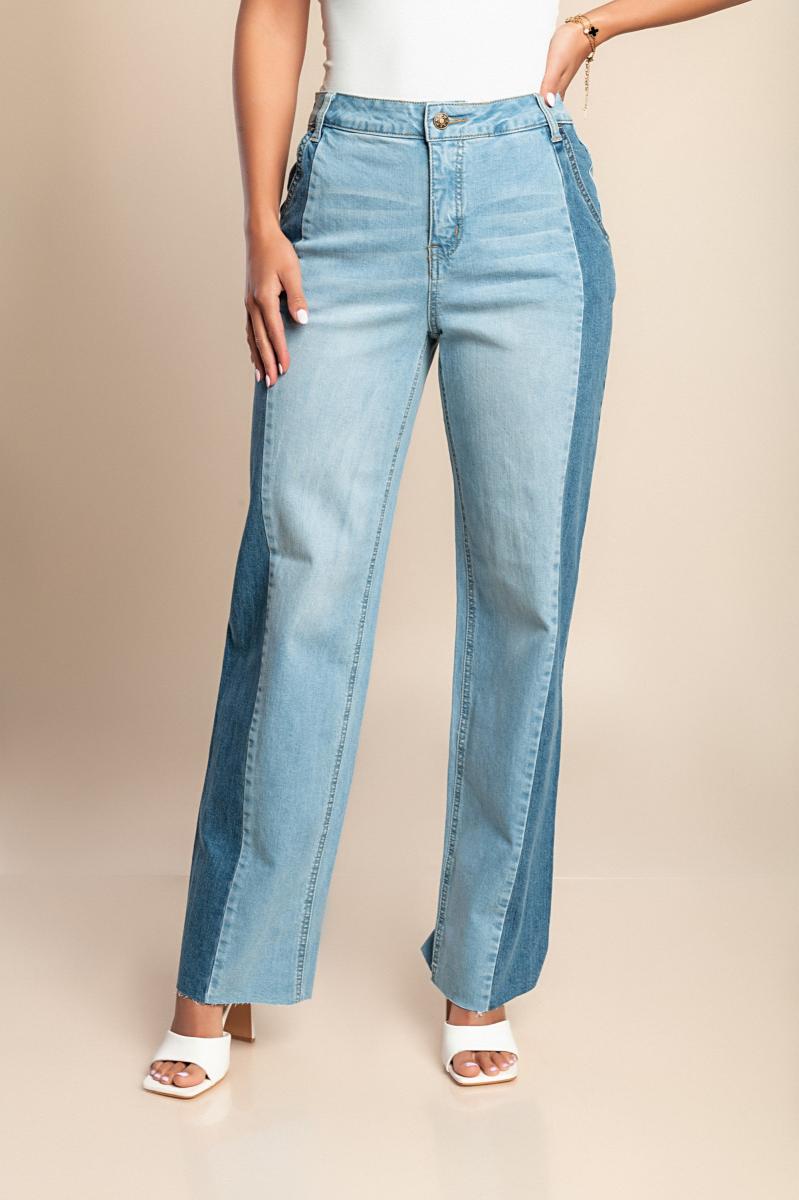 Straight-Jeans mit hohem Bund